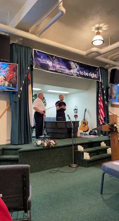 A baptism at Hametown Baptist Church