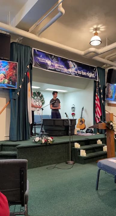 A baptism service at Hametown Baptist Church